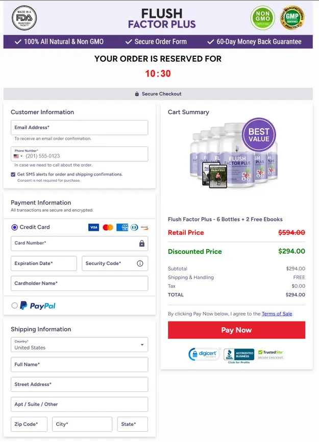 flush factor plus official website